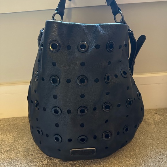 Marc by Marc Jacobs Black Studded Hobo Bag - Picture 3 of 5